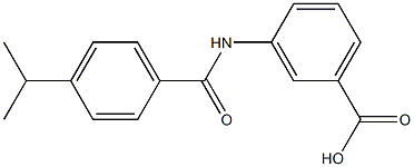 3-{[4-(propan-2-yl)benzene]amido}benzoic acid Struktur