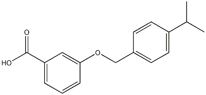 3-{[4-(propan-2-yl)phenyl]methoxy}benzoic acid Struktur