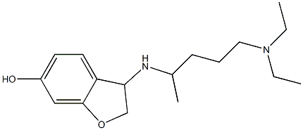 3-{[5-(diethylamino)pentan-2-yl]amino}-2,3-dihydro-1-benzofuran-6-ol Struktur