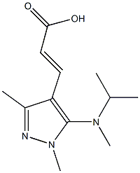 3-{1,3-dimethyl-5-[methyl(propan-2-yl)amino]-1H-pyrazol-4-yl}prop-2-enoic acid Struktur