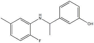 3-{1-[(2-fluoro-5-methylphenyl)amino]ethyl}phenol Struktur