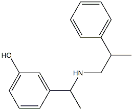 3-{1-[(2-phenylpropyl)amino]ethyl}phenol Struktur