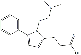 3-{1-[2-(dimethylamino)ethyl]-5-phenyl-1H-pyrrol-2-yl}propanoic acid Struktur