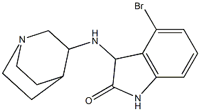 3-{1-azabicyclo[2.2.2]octan-3-ylamino}-4-bromo-2,3-dihydro-1H-indol-2-one Struktur