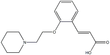 3-{2-[2-(piperidin-1-yl)ethoxy]phenyl}prop-2-enoic acid Struktur