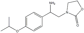 3-{2-amino-2-[4-(propan-2-yloxy)phenyl]ethyl}-1,3-oxazolidin-2-one Struktur