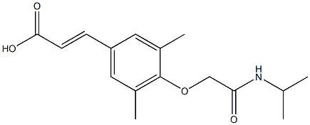 3-{3,5-dimethyl-4-[(propan-2-ylcarbamoyl)methoxy]phenyl}prop-2-enoic acid Struktur