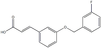 3-{3-[(3-fluorophenyl)methoxy]phenyl}prop-2-enoic acid Struktur