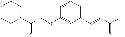 3-{3-[2-oxo-2-(piperidin-1-yl)ethoxy]phenyl}prop-2-enoic acid Struktur