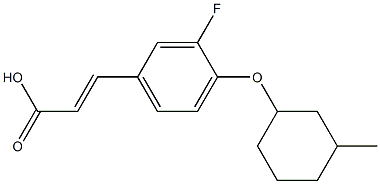 3-{3-fluoro-4-[(3-methylcyclohexyl)oxy]phenyl}prop-2-enoic acid Struktur