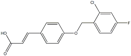 3-{4-[(2-chloro-4-fluorophenyl)methoxy]phenyl}prop-2-enoic acid Struktur