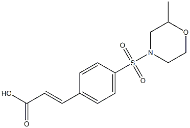 3-{4-[(2-methylmorpholine-4-)sulfonyl]phenyl}prop-2-enoic acid Struktur