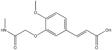 3-{4-methoxy-3-[(methylcarbamoyl)methoxy]phenyl}prop-2-enoic acid Struktur