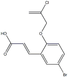 3-{5-bromo-2-[(2-chloroprop-2-en-1-yl)oxy]phenyl}prop-2-enoic acid Struktur