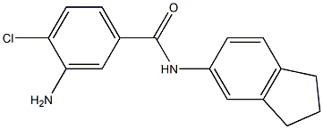 3-amino-4-chloro-N-(2,3-dihydro-1H-inden-5-yl)benzamide Struktur