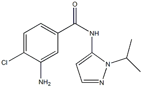 3-amino-4-chloro-N-[1-(propan-2-yl)-1H-pyrazol-5-yl]benzamide Struktur