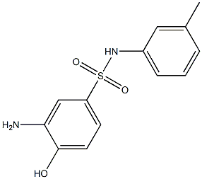 3-amino-4-hydroxy-N-(3-methylphenyl)benzene-1-sulfonamide Struktur