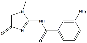 3-amino-N-(1-methyl-4-oxo-4,5-dihydro-1H-imidazol-2-yl)benzamide Struktur