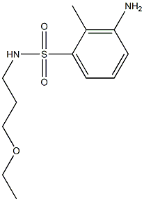 3-amino-N-(3-ethoxypropyl)-2-methylbenzene-1-sulfonamide Struktur