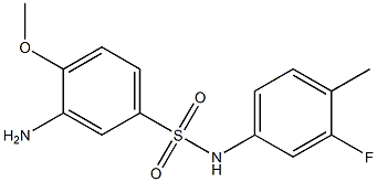 3-amino-N-(3-fluoro-4-methylphenyl)-4-methoxybenzene-1-sulfonamide Struktur