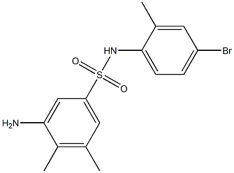 3-amino-N-(4-bromo-2-methylphenyl)-4,5-dimethylbenzene-1-sulfonamide Struktur