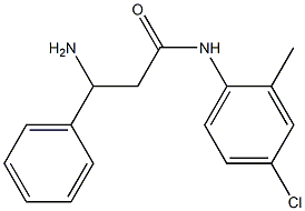 3-amino-N-(4-chloro-2-methylphenyl)-3-phenylpropanamide Struktur