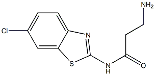 3-amino-N-(6-chloro-1,3-benzothiazol-2-yl)propanamide Struktur