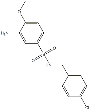 3-amino-N-[(4-chlorophenyl)methyl]-4-methoxybenzene-1-sulfonamide Struktur