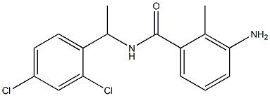 3-amino-N-[1-(2,4-dichlorophenyl)ethyl]-2-methylbenzamide Struktur