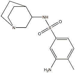 3-amino-N-{1-azabicyclo[2.2.2]octan-3-yl}-4-methylbenzene-1-sulfonamide Struktur