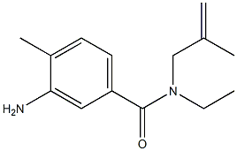 3-amino-N-ethyl-4-methyl-N-(2-methylprop-2-enyl)benzamide Struktur