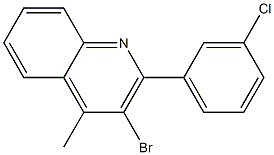 3-bromo-2-(3-chlorophenyl)-4-methylquinoline Struktur