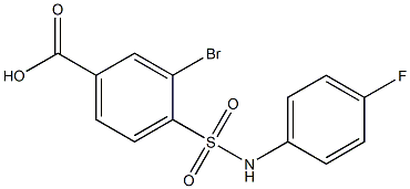 3-bromo-4-[(4-fluorophenyl)sulfamoyl]benzoic acid Struktur