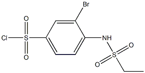 3-bromo-4-ethanesulfonamidobenzene-1-sulfonyl chloride Struktur