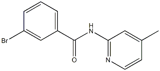 3-bromo-N-(4-methylpyridin-2-yl)benzamide Struktur