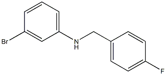 3-bromo-N-[(4-fluorophenyl)methyl]aniline Struktur