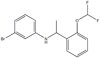 3-bromo-N-{1-[2-(difluoromethoxy)phenyl]ethyl}aniline Struktur