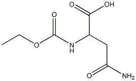 3-carbamoyl-2-[(ethoxycarbonyl)amino]propanoic acid Struktur