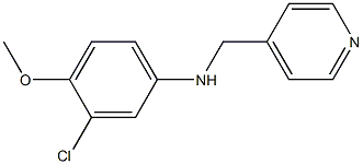 3-chloro-4-methoxy-N-(pyridin-4-ylmethyl)aniline Struktur