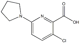 3-chloro-6-(pyrrolidin-1-yl)pyridine-2-carboxylic acid Struktur