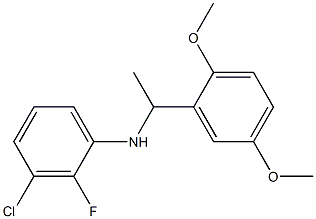 3-chloro-N-[1-(2,5-dimethoxyphenyl)ethyl]-2-fluoroaniline Struktur