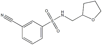 3-cyano-N-(tetrahydrofuran-2-ylmethyl)benzenesulfonamide Struktur