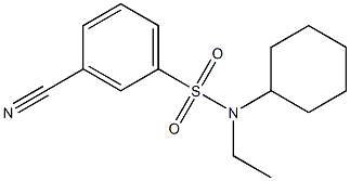 3-cyano-N-cyclohexyl-N-ethylbenzenesulfonamide Struktur