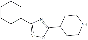 3-cyclohexyl-5-(piperidin-4-yl)-1,2,4-oxadiazole Struktur