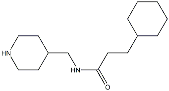 3-cyclohexyl-N-(piperidin-4-ylmethyl)propanamide Struktur