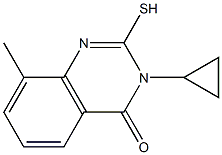 3-cyclopropyl-2-mercapto-8-methylquinazolin-4(3H)-one Struktur