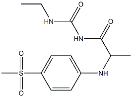 3-ethyl-1-{2-[(4-methanesulfonylphenyl)amino]propanoyl}urea Struktur