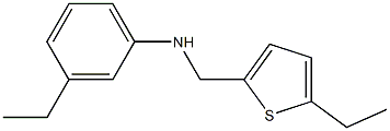 3-ethyl-N-[(5-ethylthiophen-2-yl)methyl]aniline Struktur