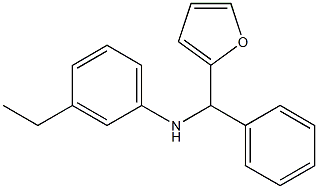 3-ethyl-N-[furan-2-yl(phenyl)methyl]aniline Struktur