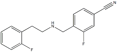 3-fluoro-4-({[2-(2-fluorophenyl)ethyl]amino}methyl)benzonitrile Struktur